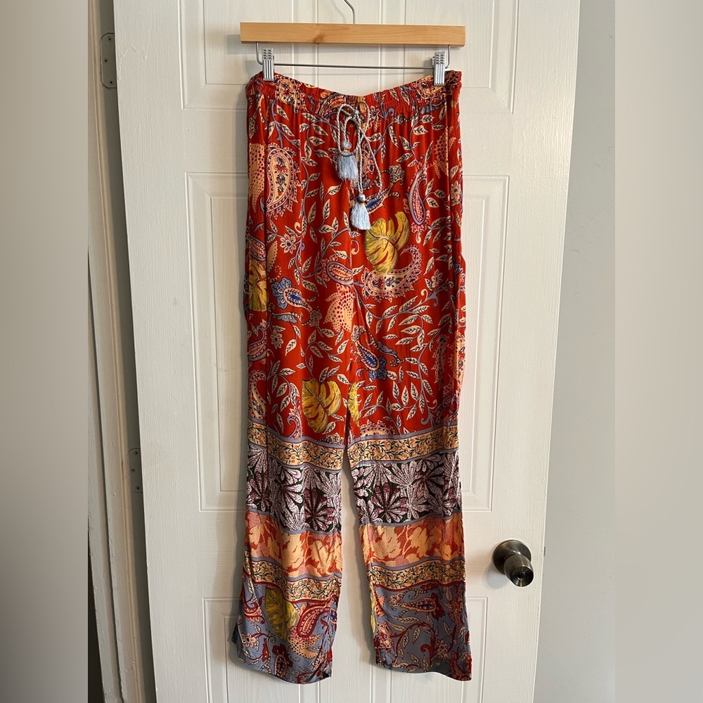 Anthropologie Sonrisa Paisley Wide Leg Pants - Size Medium